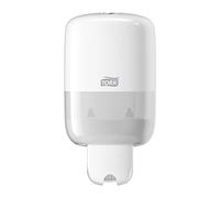 Tork Dispensador Mini para Jabón Líquido, Crema de Ducha, Loción Limpiadora de Inodoro y Desinfectante de Manos, Blanco, Compacto, Sistema de Dispensación S2 Económico, 561000