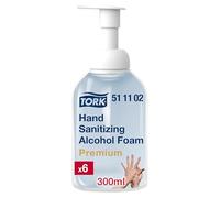 Tork Espuma Desinfectante de Manos con Alcohol, Suave con la Piel, 6 x 300ml, 511102