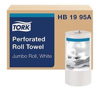 Tork HB1995A - Rollo de toalla perforada (tamaño grande, 2 capas), color blanco