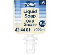 Tork Jabón Líquido para Aceite y Grasa, 6 x 1000 ml, 424401 | Dermatológicamente probado