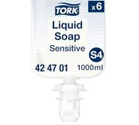 Tork Jabón Líquido para Pieles Sensibles, 6 x 1000 ml, 424701