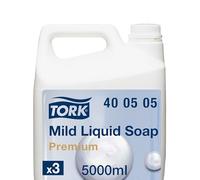 Tork Jabón Líquido Suavemente Perfumado Amarillo Claro, Dermatológicamente Probado 3 × 5.000 ml, 400505