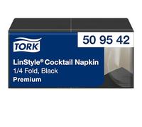 Tork LinStyle Cocktail Servilleta, Premium, Negra, 1 x 100