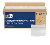 Tork LinStyle Valet - Toalla de invitados blanca, pliegue de 1/6, 5 x 100 toallas, 716001