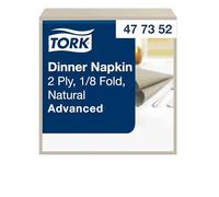 Tork Natural Servilleta, 1/8 pliegue 2 capas, 39 cm x 39 cm, 12 x 150 servilletas, 477352