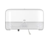 Tork OptiServe Dispensador para Dos Rollos de Papel Higiénico sin Mandril Blanco T7, Dispensador Horizontal, Línea Elevation, 558060