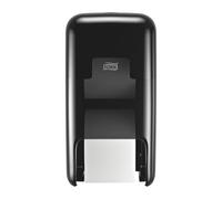Tork OptiServe Dispensador para Dos Rollos de Papel Higiénico sin Mandril Negro T7, Dispensador Vertical, Línea Elevation, 558042