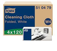 Tork paño de limpieza blanco W4, flexible, 4 x 120 paños, 510479