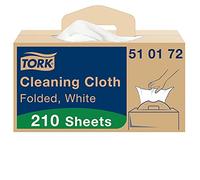 Tork Paño de limpieza multiuso blanco W7, dispensación única, 1 x 210 paños, 510172