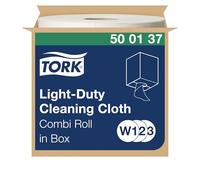 Tork Paños de Limpieza en Rollo Combi para Tareas de Limpieza Ligeras, Blanco W1/W2/W3, Uso en Seco o Húmedo, 4 x 600 unidades, 500137