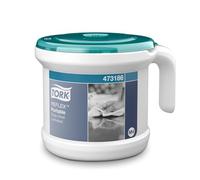 Tork Reflex Portable Starter Pack Toalla de papel de alimentación central y dispensador blanco y turquesa M4, diseño robusto, 1 paquete, 473186 + recambio de papel de limpieza (1 unidad)