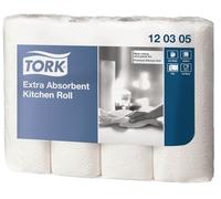 Tork Rollo de cocina extraabsorbente, color blanco, 3 capas, 4 x 51 hojas, 120305