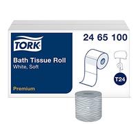 Tork Rollo de papel higiénico blanco T24, Premium, 2 capas, 80 x 400 hojas, 2465100
