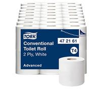 Tork Rollo de Papel Higiénico Convencional Blanco T4 Advanced 2 Capas 48 x 200 Hojas 472161