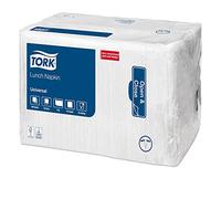 Tork Servilleta blanca 1/4 de 1 capa, 32 cm, 32 cm, 8 500 servilletas, 509300