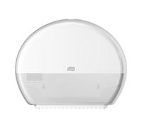 Tork Dispensador de Rollos de Papel Higiénico Mini Jumbo Blanco T2, Cerrado, Rango de Elevación, 555000