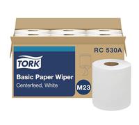 Tork universal RC530 centerfeed rollo de papel toalla de mano, 2 capas, 7.6 "Ancho x 11,75 cm de largo, color blanco (caja de 6 rollos, 530 por rollo, 3,000 toallas)