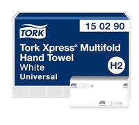 Tork Xpress 150290 - Toallas de mano multiusos (2 capas, 100% fibras recicladas, 21 x 226 toallitas), color blanco