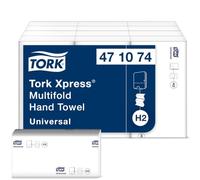 Tork Xpress Multifold 471074 H2 - Toallas de manos universales interplegadas para dispensador,12 x 250 unidades, color blanco