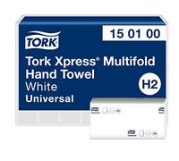 Tork Xpress Multifold Paper Hand Towels 150100 - H2 Universal Folded Hand Towels for Commercial Dispensers - Economic, 1-Ply, White - 21 x 230 Sheets
