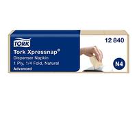 Tork Xpressnap 12840 Servilleta reciclada/Recambios para el sistema N4 servilletero / 8 paquetes/Color natural