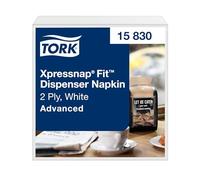 Tork Xpressnap Fit Servilleta Blanca para Dispensador N14, Multidoblada en Z, 2 capas, 720 servilletas, 10,668cm x 8,382cm cada una, 15830