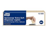 Tork Xpressnap Servilleta para Dispensador N4 Extra Suave Natural, 100% reciclada, 2 capas, 40 x 200 servilletas, 12889