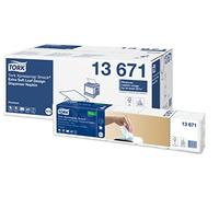 Tork Xpressnap Snack 13671 Servilleta extrasuave Premium / 2 capas/Recambios para el sistema N10 servilletero / 8 paquetes x 500 servilletas / 21,3 cm x 21,6 cm/Blanco con diseño de hojas