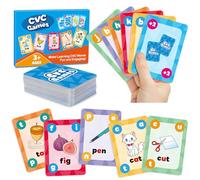 Torlam Juegos de fonética para niños, juegos de palabras CVC para aprender a leer ortografía, lectura vista, tarjetas flash de palabras, juguetes de terapia del habla, juguetes de jardín de infantes,