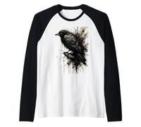 Tormenta de Tinta Cuervo Silencio Antes de la Caw Camiseta Manga Raglan