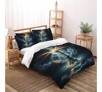 Tormenta Guardián Faro Majestad Juego De Ropa De Cama Estampado 3D Microfibra Suave con Cremallera Oculta para Niños Y Adultos Ajuste Super King(260x220cm)
