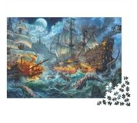 Tormenta Marina Puzzle para Adultos Puzzle de 1000 Piezas Escena de Batalla Relajación Familia Regalo 52x38cm/1000pcs