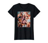 Tormento de San Antonio Pintura por Miguel Ángel 1488 Camiseta gráfica económica, Mujer, Negro, S