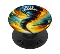 Tornado dramático, seguir persiguiendo, tormenta persiguiendo PopSockets PopGrip Adhesivo