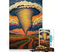 Tornado en el Corredor de los Tornados - La Furia de la Naturaleza Rompecabezas de 1000 Piezas para Adolescentes Desarrolla la Capacidad Mental Tiempo Libre Bordes precisos Regalo Original 38x52cm