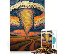 Tornado en Tornado Alley - Rompecabezas La Furia de la Naturaleza para Adultos 1000 Piezas Juguete de Lógica Pura Sin Estrés Artículo de Deseo de Santa Claus 50x75cm
