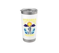 Tornado Nerd Meteorólogo Experto en tormentas Tornado Chaser Vaso térmico de acero inoxidable de doble pared