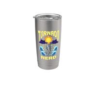 Tornado Nerd Meteorólogo Experto en tormentas Tornado Chaser Vaso térmico de acero inoxidable de doble pared