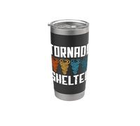 Tornado Shelter Entusiasta del tiempo Tormenta persiguiendo tornados Vaso térmico de acero inoxidable de doble pared