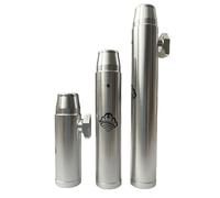 TORNADO'S - Kit botellas anti fugas - Juego de dosificador de 3 tamaños diferentes, aluminio pulido - Ideal para llevar condimentos a cualquier lugar. Capacidad de 1gr, 2gr y 4gr