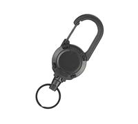 Tornario para carrete de insignia pesada - Porta retráctil con cable de acero y clip de carabinador | Bobina extensible para identificación de trabajo, llaves, luces de cultivo