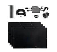 Tornasol Flex Full Black 800W Kit Solar Autoinstalable X4 Paneles Ultraligeros Y Flexibles para Balcón