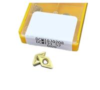 Torneado de insertos indexables de carburo 10 Piezas DCMT070204 DCMT070208 Herramienta De Corte Aleación Dura Torneado Externo(DCMT070208 6020)