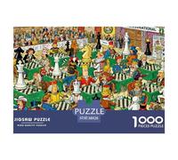 Torneo Internacional de Ajedrez Puzzle De Madera Impermeable DIY Puzzles De 1000 Piezas para Adultos Divertido Rompecabezas Juegos Educativos