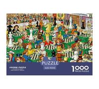 Torneo Internacional de Ajedrez Puzzle De Madera Impermeable DIY Puzzles De 1000 Piezas Regalos para Adultos Desafiante Y Estimulante Rompecabezas Decoración del Hogar