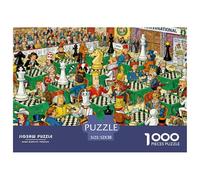 Torneo Internacional de Ajedrez Puzzle De Madera Impermeable Puzzles De 1000 Piezas para Adultos Desafiante Y Estimulante Rompecabezas para Decoración del Hogar