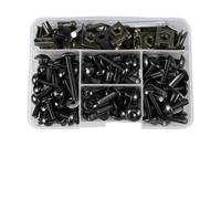 Tornillo 253 Uds Tornillos Aluminio M5 M6 Kit Pernos Carenado Carrocería Motocicleta para Yamaha para Suzuki(Negro)