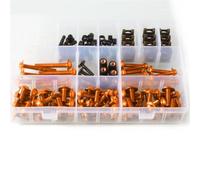 Tornillo Accesorios Kit Completo De Tornillos Carenado para Motocicleta para Honda CB125F CB 125F CB125 F 2016 Carrocería Clips Pernos Cubierta Tuercas(Orange)