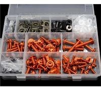 Tornillo Accesorios Kit Completo De Tornillos Carenado para Motocicleta para Hyosung GT250R 2006 2007 2008 2009 2010, Carrocería, Clips, Pernos Cubierta Tuercas(Orange)