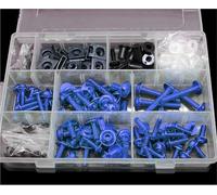 Tornillo Accesorios Kit Completo De Tornillos Carenado para Motocicleta para Hyosung GT250R 2006 2007 2008 2009 2010, Carrocería, Clips, Pernos Cubierta Tuercas(BLU)